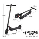 NNEMB Carbon 3+ 350W Folding Electric Scooter for Adults-30km Range-25km/h-Black