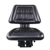 NNEDSZ  PU Leather Tractor Seat with Sliding Track - Black