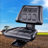 NNEDSZ  PU Leather Tractor Seat with Sliding Track - Black