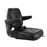 NNEDSZ Tractor Seat with Armrest Forklift Excavator Bulldozer Universal Suspension Backrest Truck Chair black
