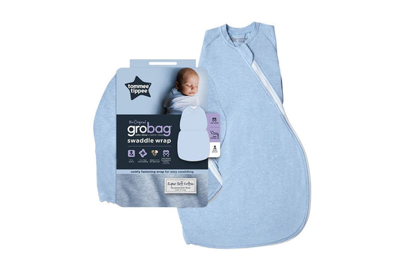 NNEKG Grobag Swaddle Blue Marl 0 3M