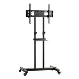 NNEDSZ Steel Mobile TV Stand Cart Height-adjust up to 65" screens 40kg
