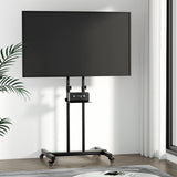 NNEDSZ Steel Mobile TV Stand Cart Height-adjust up to 65" screens 40kg