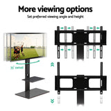NNEDSZ Floor TV Stand with Bracket Shelf Mount