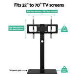 NNEDSZ Floor TV Stand Brakcket Mount Swivel Height Adjustable 32 to 70 Inch Black