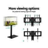 NNEDSZ Floor TV Stand Brakcket Mount Swivel Height Adjustable 32 to 70 Inch Black