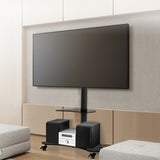 NNEDSZ Floor TV Stand Brakcket Mount Swivel Height Adjustable 32 to 70 Inch Black