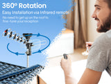 NNEMB Digital Rotating Outdoor HD TV Antenna with Amplified Signal