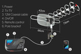 NNEMB Digital Rotating Outdoor HD TV Antenna with Amplified Signal