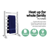 NNEDSZ Electric Heated Towel Rail Rails Warmer Rack Aluminium Bar Bathroom