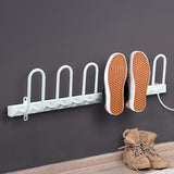 NNEDSZ Electric Heated Shoes Warmer Socks Dryer Bathroom Racks Rails Gloves Sterilizer Heater 3 Pairs White
