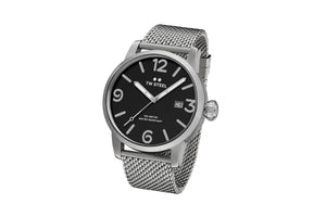 NNEKG Steel Maverick Steel Black Dial Milanese Bracelet 48mm Watch