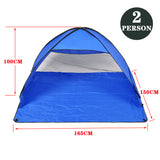 NNEDPE Pop Up Portable Beach Canopy Sun Shade Shelter Blue
