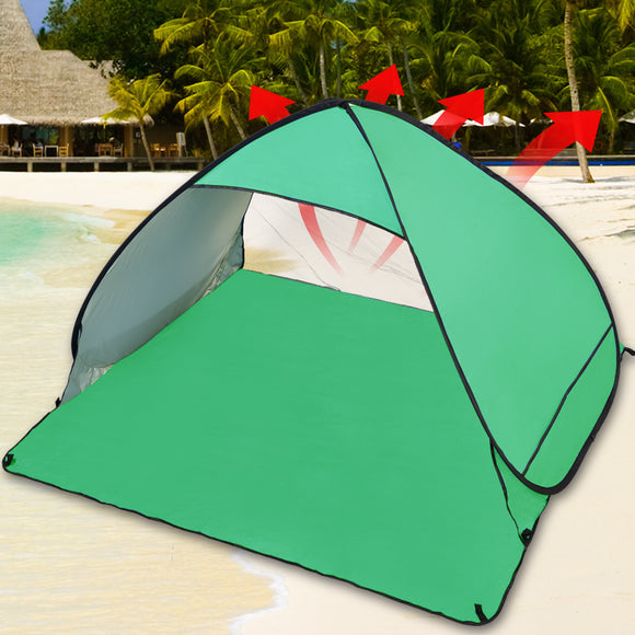 NNEDPE Pop Up Portable Beach Canopy Sun Shade Shelter Green