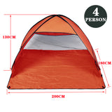 NNEDPE Pop Up Portable Beach Canopy Sun Shade Shelter Orange