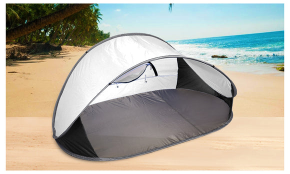 NNEDPE Pop Up Grey Camping Tent Beach Portable Hiking Sun Shade Shelter