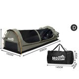 NNEDPE Dome Swag Camping Canvas Tent In Grey