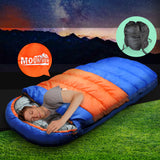 NNEDPE Camping Sleeping Bag Outdoor Thermal Hiking Tent King Size 220x100cm