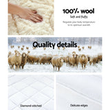 NNEDSZ QUEEN Wool Underlay Mattress Topper Underblanket Cotton