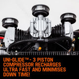 NNEMB 115PSI 120L 8HP Industrial Petrol Powered Air Compressor