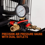 NNEMB 115PSI 120L 8HP Industrial Petrol Powered Air Compressor