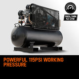 NNEMB 115PSI 150L 7.5kW Industrial 3 Phase Electric Air Compressor