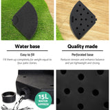 NNEDSZ 3M Umbrella with 48x48cm Base Outdoor Umbrellas Cantilever Sun Beach Garden Patio Black