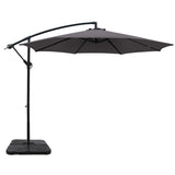 NNEDSZ 3M Umbrella with 50x50cm Base Outdoor Umbrellas Cantilever Sun Stand UV Garden Charcoal