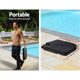 NNEDSZ 3M Umbrella with 50x50cm Base Outdoor Umbrellas Cantilever Sun Stand UV Garden Charcoal