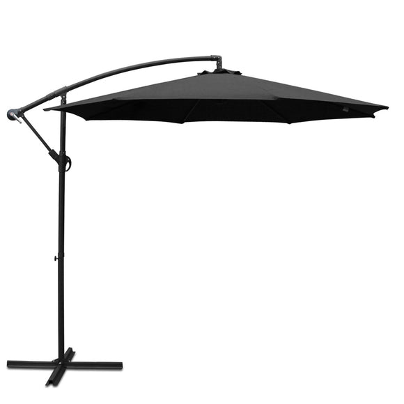 NNEDSZ 3M Cantilevered Outdoor Umbrella - Black