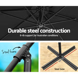 NNEDSZ 3M Cantilevered Outdoor Umbrella - Black