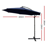 NNEDSZ 3M Outdoor Umbrella - Navy