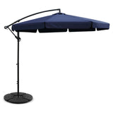 NNEDSZ 3M Umbrella with 48x48cm Base Outdoor Umbrellas Cantilever Sun Beach UV Navy