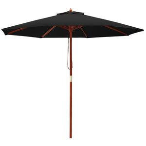 NNEDSZ 2.7M Outdoor Pole Umbrella Cantilever Stand Garden Umbrellas Patio Black