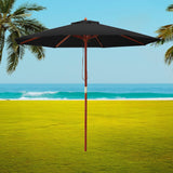 NNEDSZ 2.7M Outdoor Pole Umbrella Cantilever Stand Garden Umbrellas Patio Black