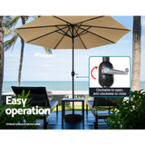 NNEDSZ Outdoor Umbrella Umbrellas Beach Pole Garden Tilt Sun Patio UV 2.7m