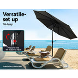 NNEDSZ Outdoor Umbrella Umbrellas Beach Garden Tilt Sun Patio Deck Pole 2.7m