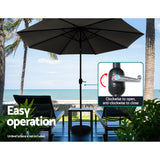 NNEDSZ Outdoor Umbrella Umbrellas Beach Garden Tilt Sun Patio Deck Pole 2.7m