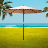 NNEDSZ 3M Outdoor Pole Umbrella Cantilever Stand Garden Umbrellas Patio Beige