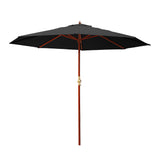 NNEDSZ 3M Outdoor Pole Umbrella Cantilever Stand Garden Umbrellas Patio Black