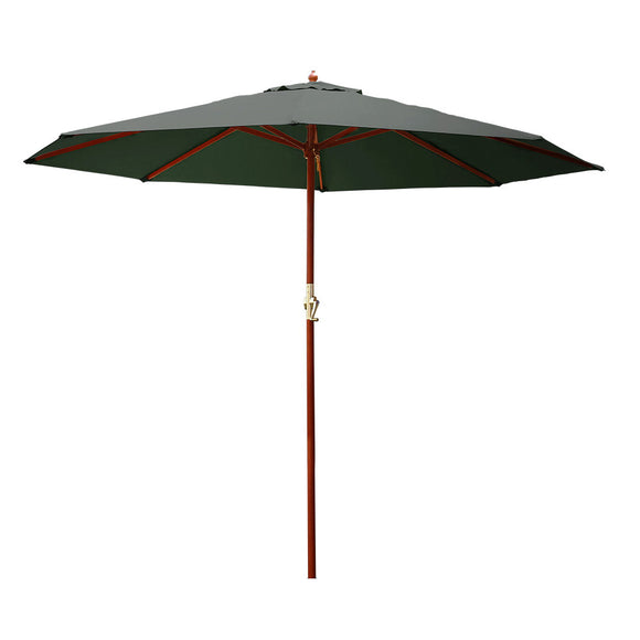 NNEDSZ Umbrella Outdoor Pole Umbrellas Stand Sun Beach Garden Deck Charcoal 3M