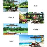NNEDSZ Umbrella Outdoor Pole Umbrellas Stand Sun Beach Garden Deck Charcoal 3M