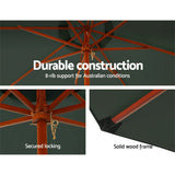 NNEDSZ Umbrella Outdoor Pole Umbrellas Stand Sun Beach Garden Deck Charcoal 3M