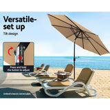 NNEDSZ Outdoor Umbrella 3m Umbrellas Beach Garden Tilt Sun Patio Deck Pole UV