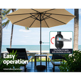 NNEDSZ Outdoor Umbrella 3m Umbrellas Beach Garden Tilt Sun Patio Deck Pole UV