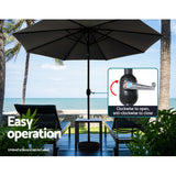 NNEDSZ Outdoor Umbrella 3m Umbrellas Garden Beach Tilt Sun Patio Deck Pole UV