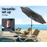 NNEDSZ Outdoor Umbrella 3m Umbrellas Garden Beach Tilt Sun Patio Deck Shelter