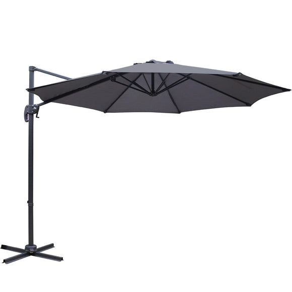NNEDSZ 3M Roma Outdoor Furniture Garden Umbrella 360 Degree Charcoal