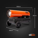 NNEMB 50KW Portable Industrial Diesel Indirect Forced Air Space Heater