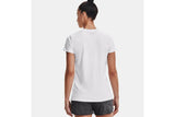 NNEKG Under Armour Womens Tech Short Sleeve V Neck Solid Tee (White Metallic Silver Size XL)